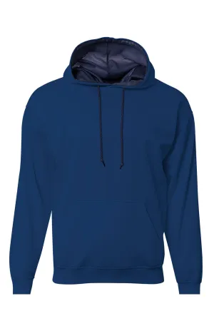 A4 Mens Sprint Tech Fleece Hooded Sweatshirt - Navy Blue