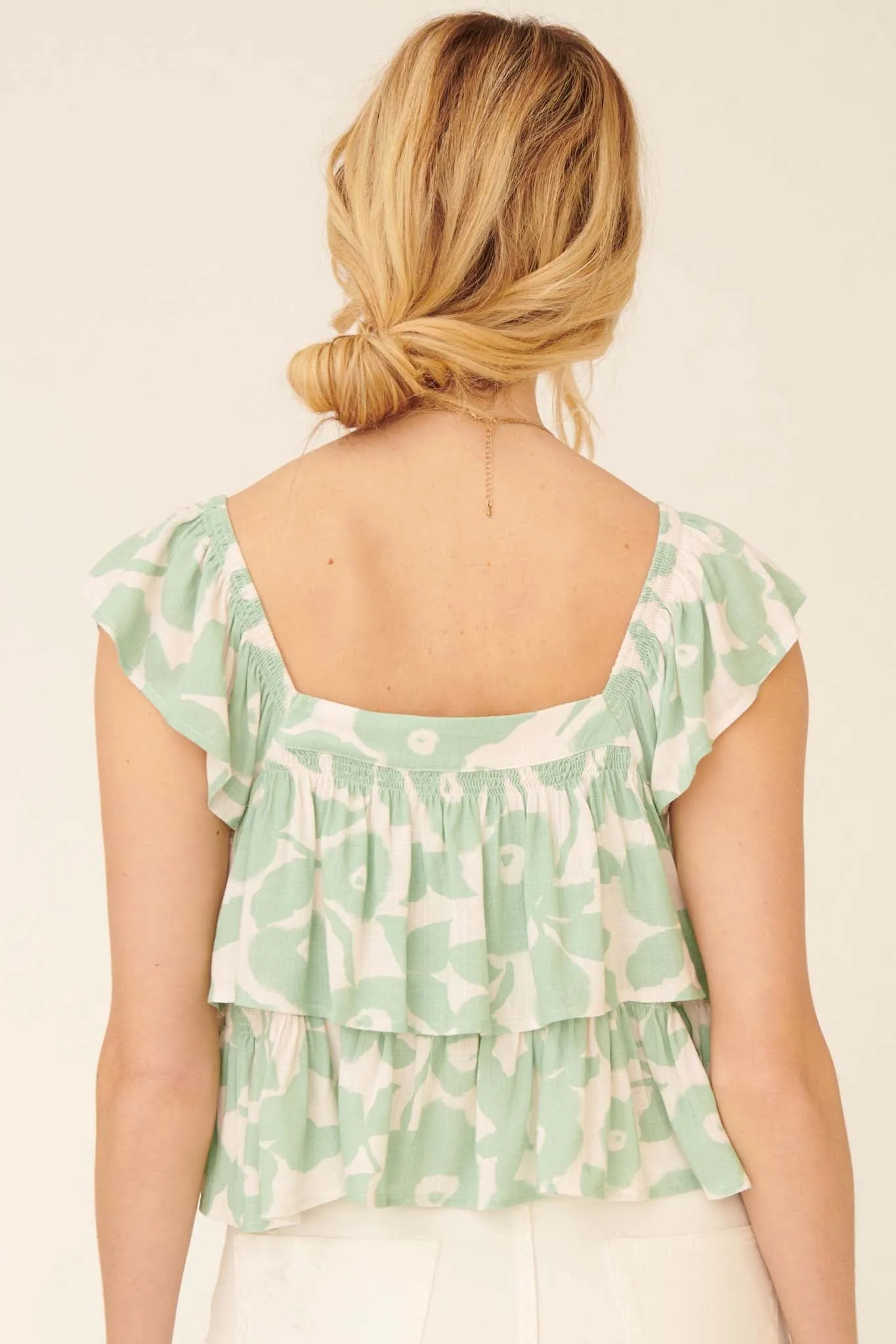 All Grown Up Tiered Floral Babydoll Top