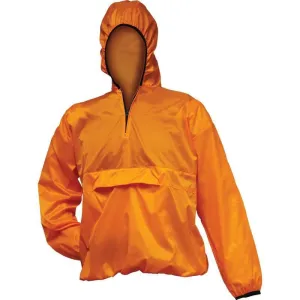 All-weather Pull-over Orange Rain Jacket- L