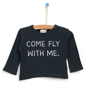 Antebies Newborn Plane Organic Sweatshirt - Dark Blue - Dark Blue