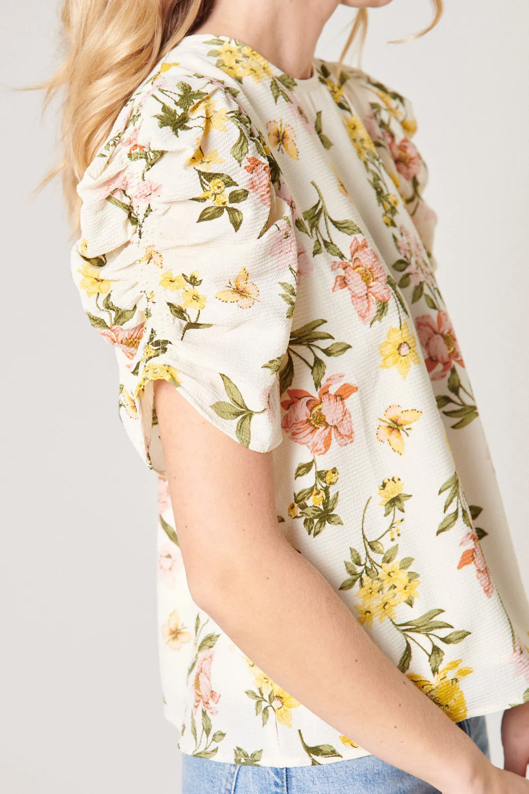 Ashlynn Floral Puff Sleeve Blouse