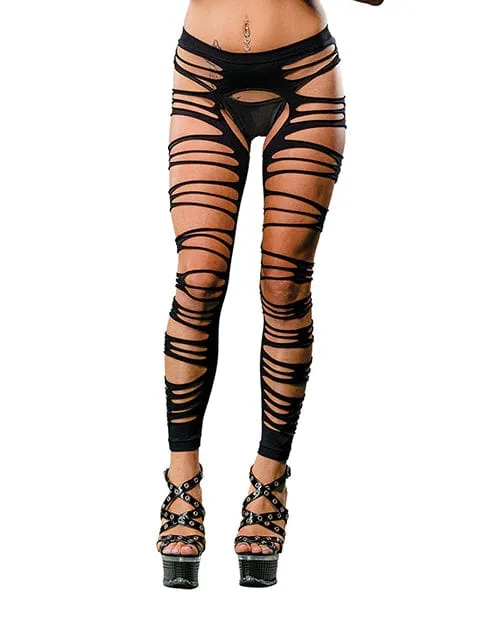 Beverly Hills Naughty Girl Crotchless Side Straps Leggings One Size Fits Most