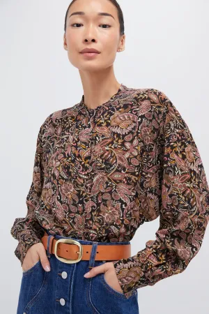 Black and Ochre Catchell Blouse