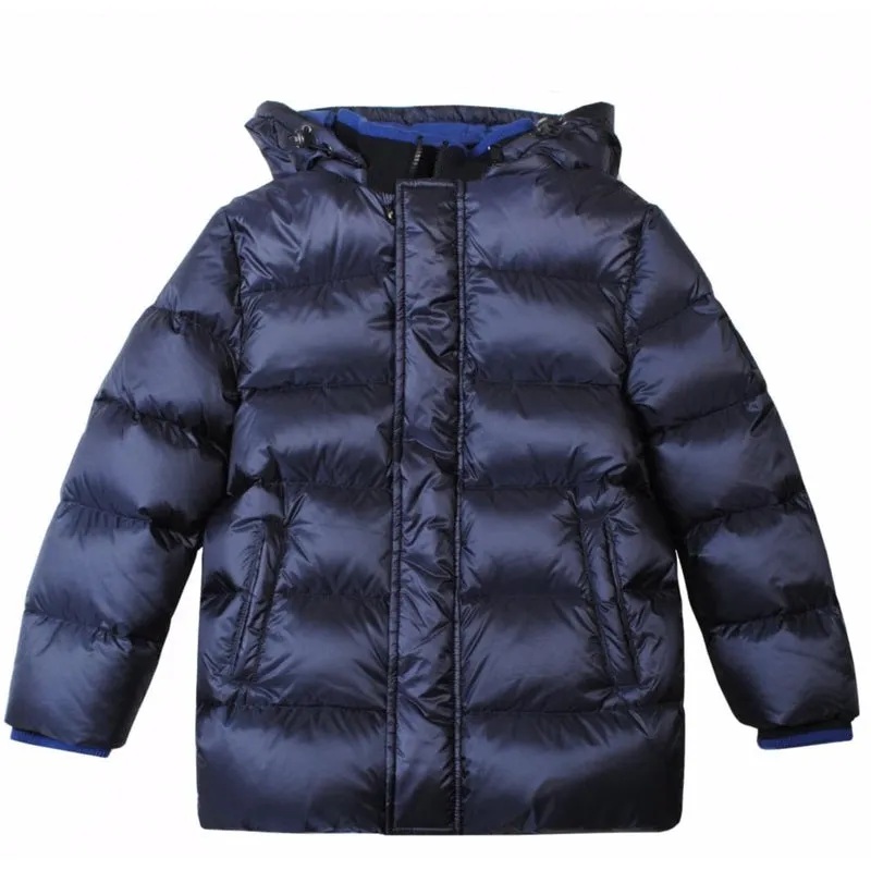 Boys Blue Padded Down Jacket