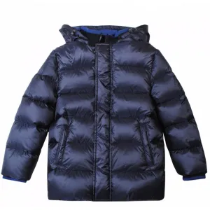 Boys Blue Padded Down Jacket