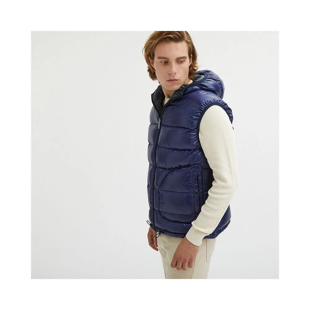 Centogrammi Blue Nylon Men's Reversible Vest