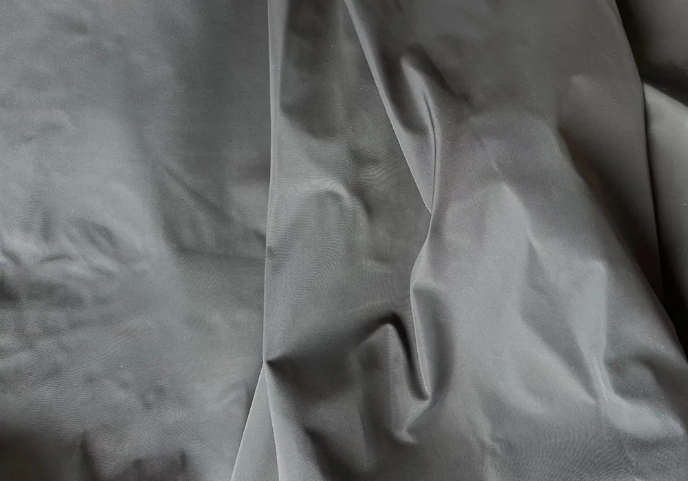 Crisp Fossil Grey Polyester Taffeta