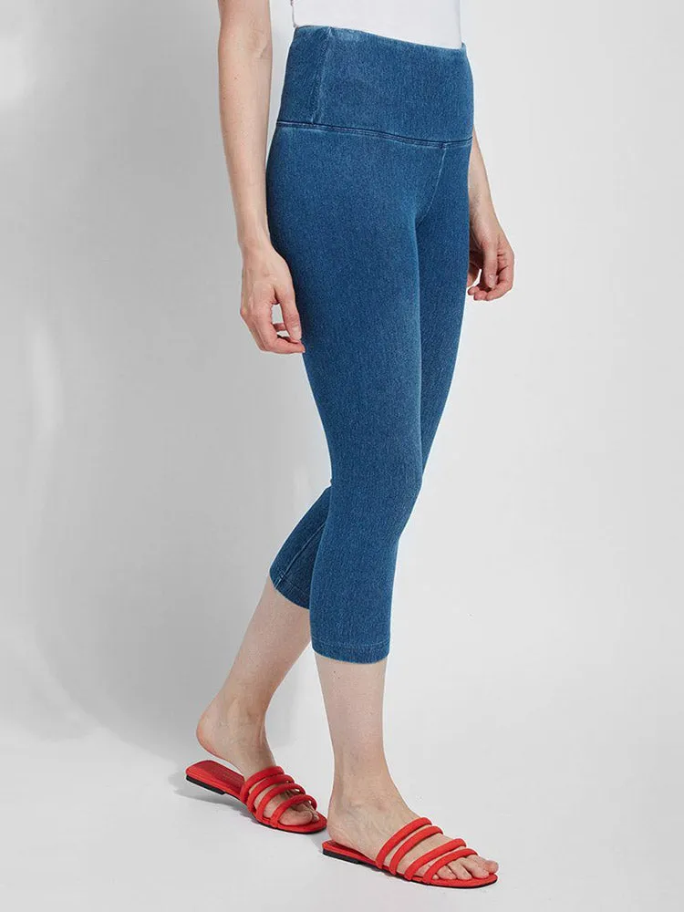 Denim Capri, Mid Wash