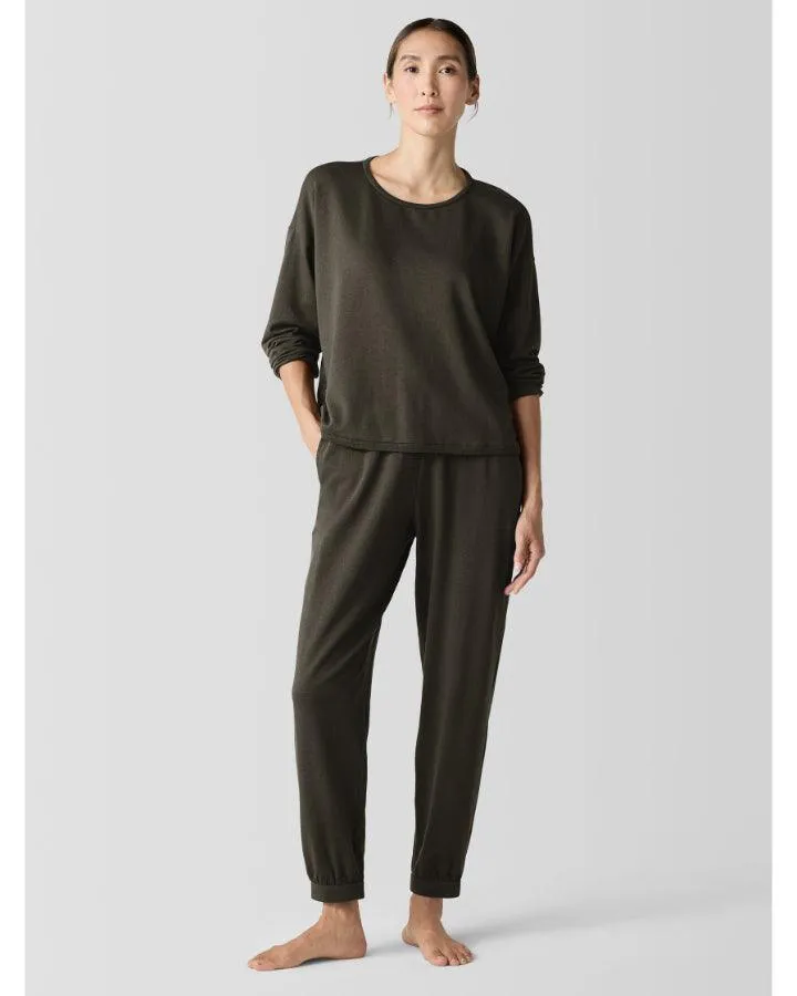 Eileen Fisher Cozy Brushed Terry Hug Box Top