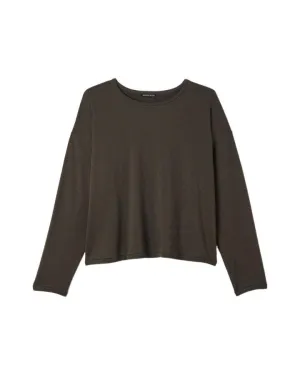 Eileen Fisher Cozy Brushed Terry Hug Box Top