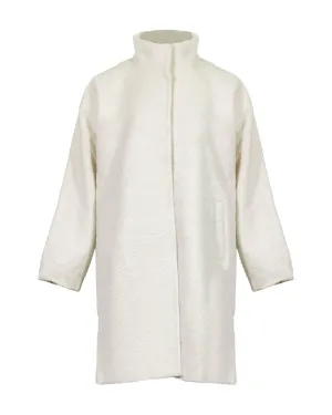 Eileen Fisher Sheared Suri Alpaca Stand Collar Coat