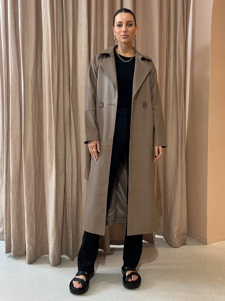 Elka Collective Bamford Trench in Taupe