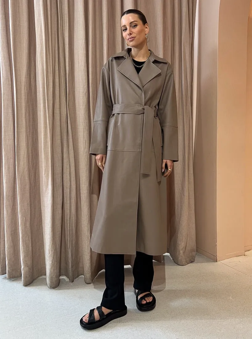 Elka Collective Bamford Trench in Taupe