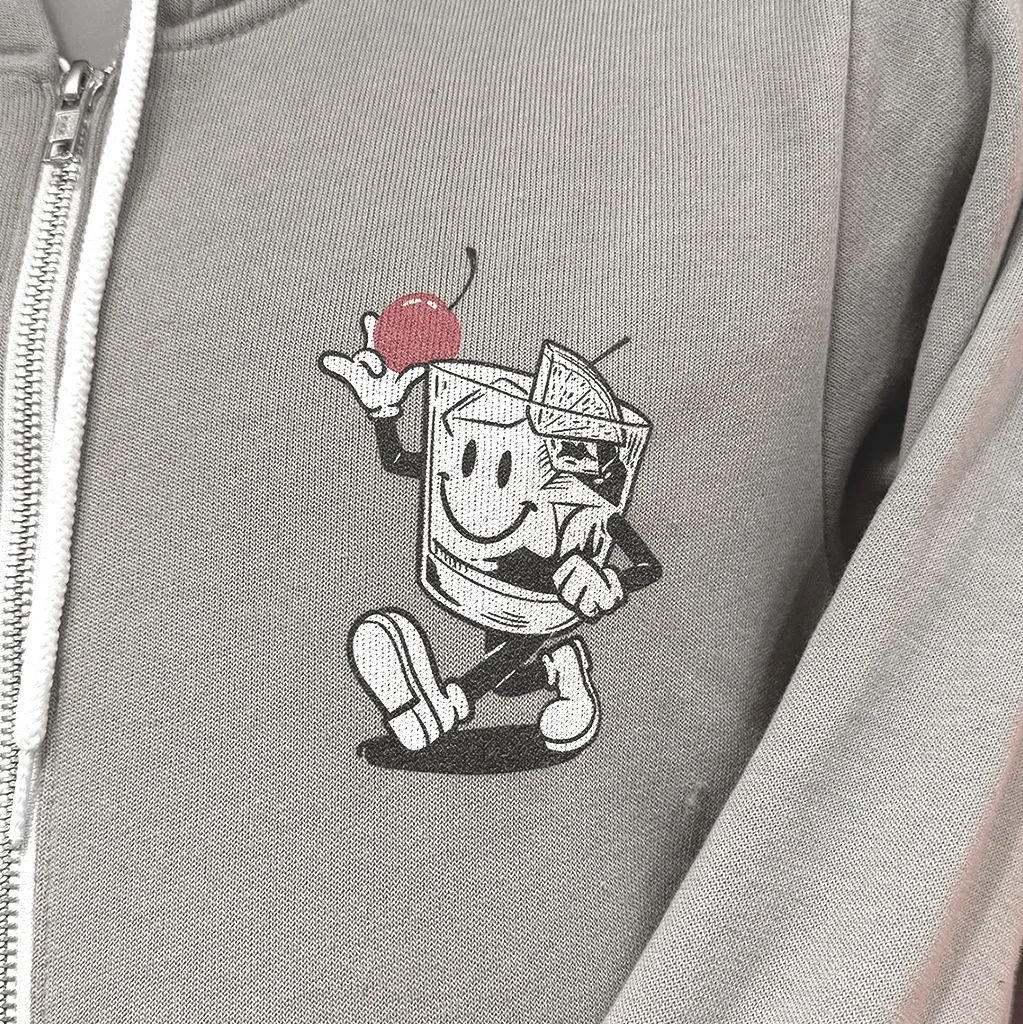 Heather Stone "Happy Old Fashioned" Zip Up Hoodie