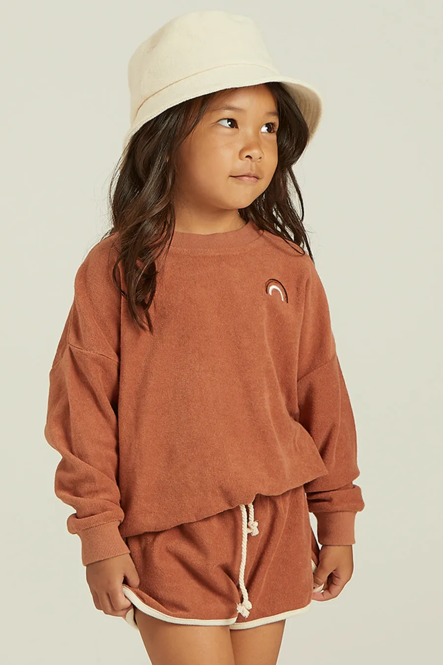 Kids Sweatshirt Rylee   Cru Terry Terracotta