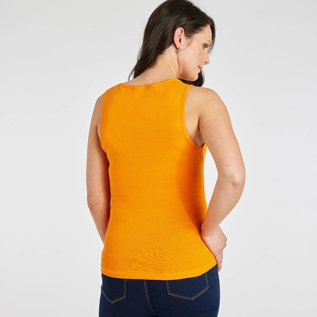 Ladies Essential Crew Vest Tangerine