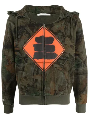 Mark Flood Distressed Camo Hoodie