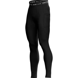 Men's Black Thermal Base Layer Compression Leggings