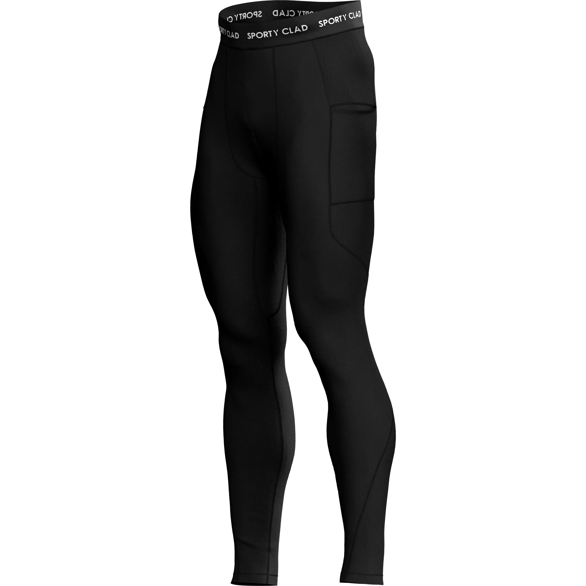 Men's Black Thermal Base Layer Compression Leggings