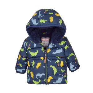 Minoti Boys Puffa Jacket Dino Print