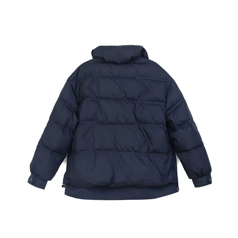 Navy Blue Short Winter Down Jacket