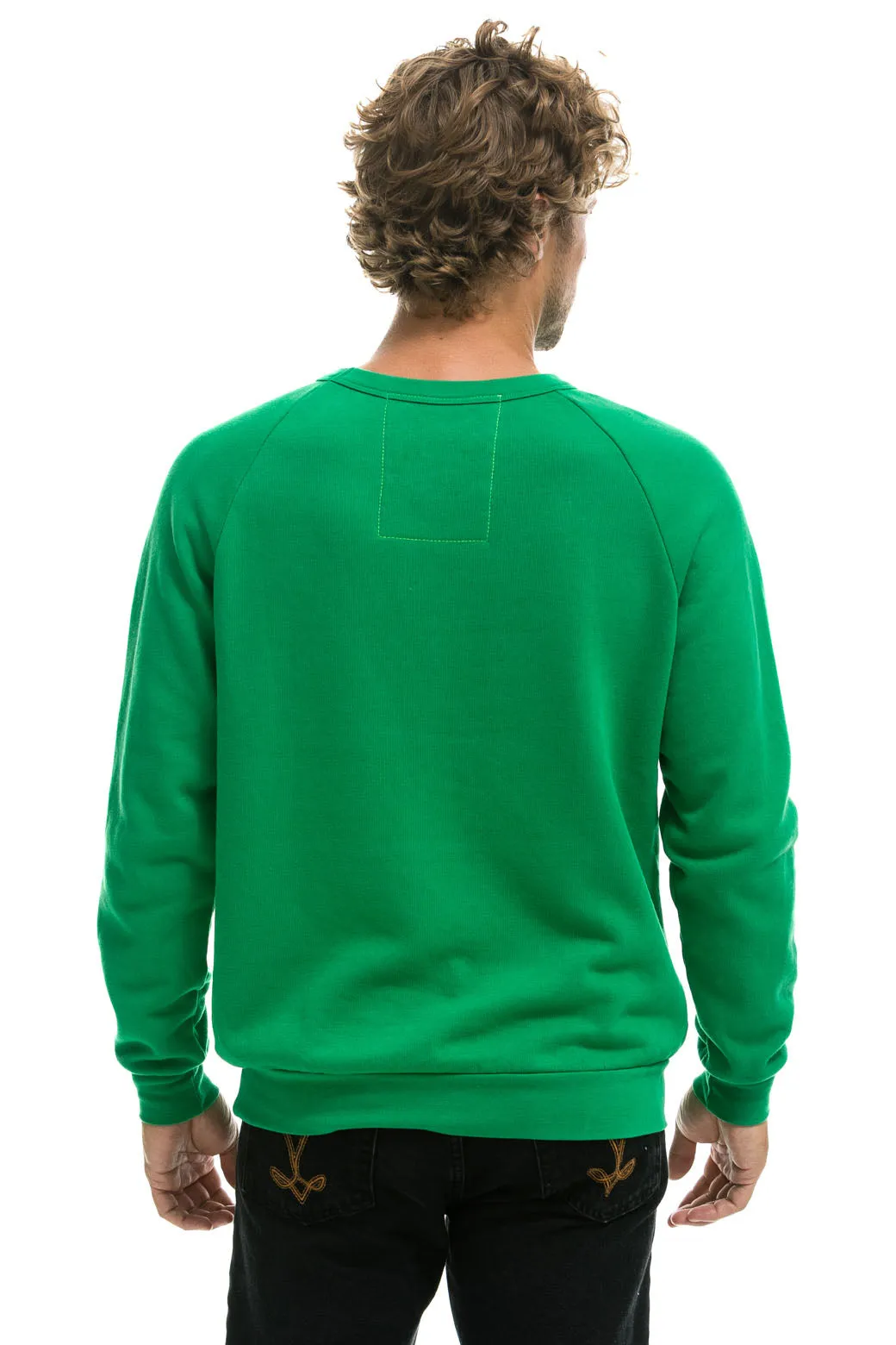 NEVER STOP CHASING RAINBOWS CREW SWEATSHIRT - KELLY GREEN