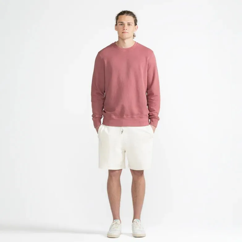 Organic French Terry Crewneck - Rosewood