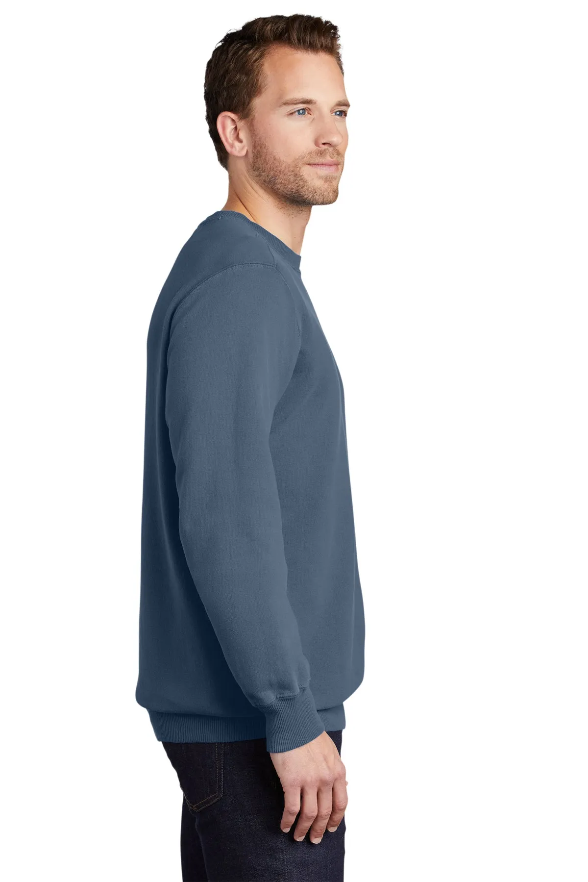 Port & Company Pigment Dyed Custom Sweatshirts, Denim Blue