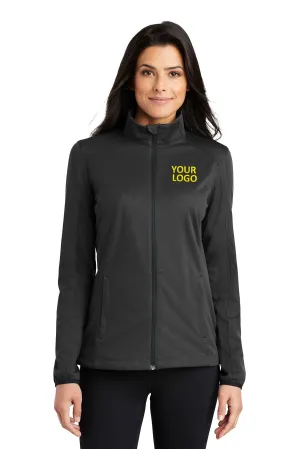 Port Authority Ladies Active Soft Shell Branded Jackets, Deep Black