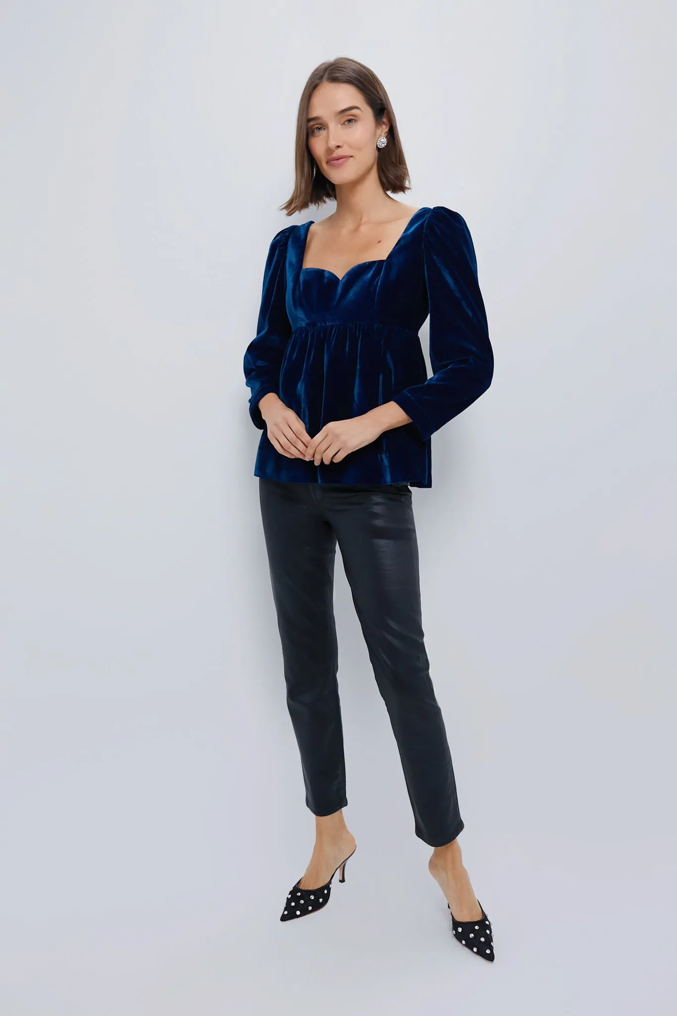 Sapphire Velvet Sweetheart Sue Blouse