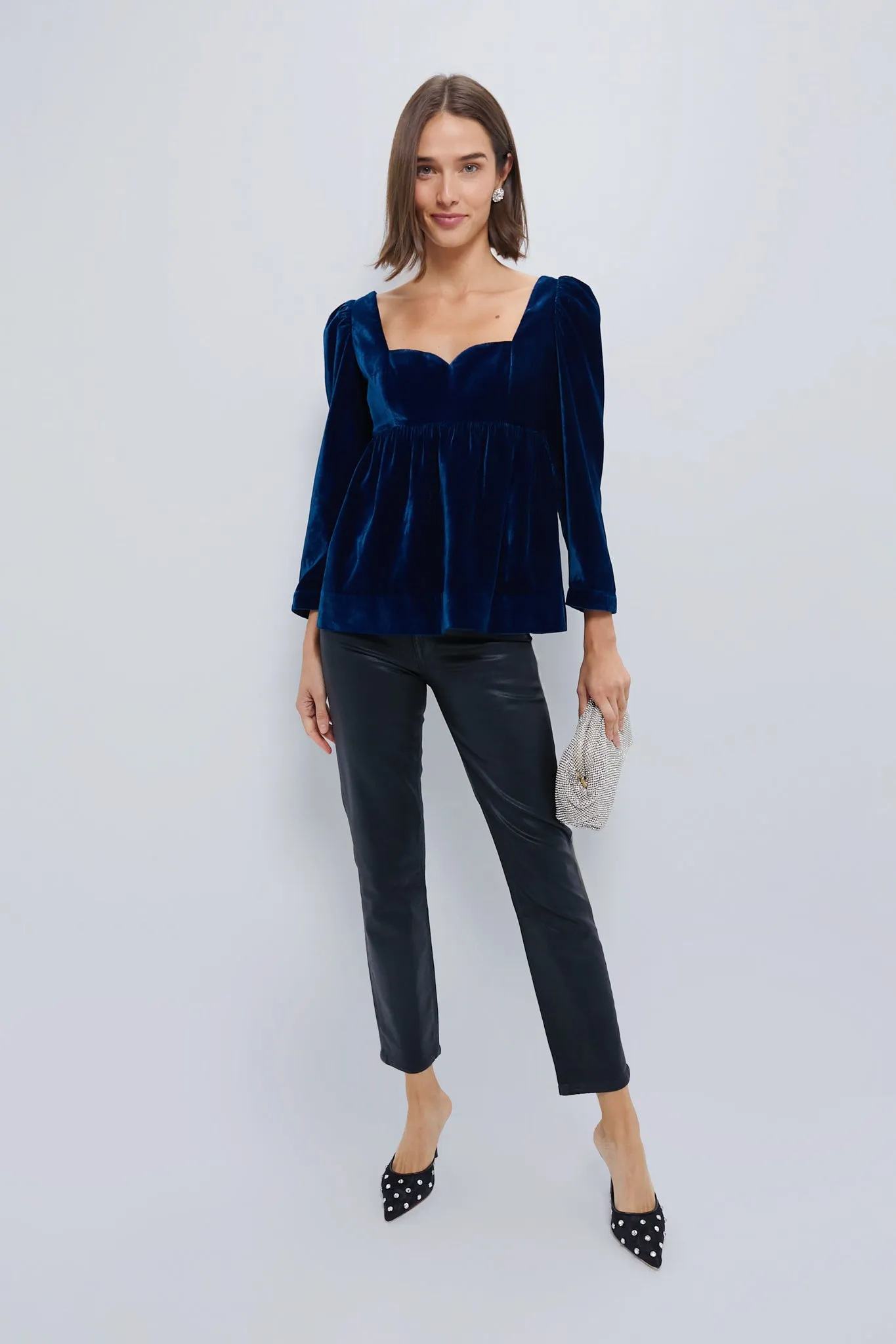 Sapphire Velvet Sweetheart Sue Blouse