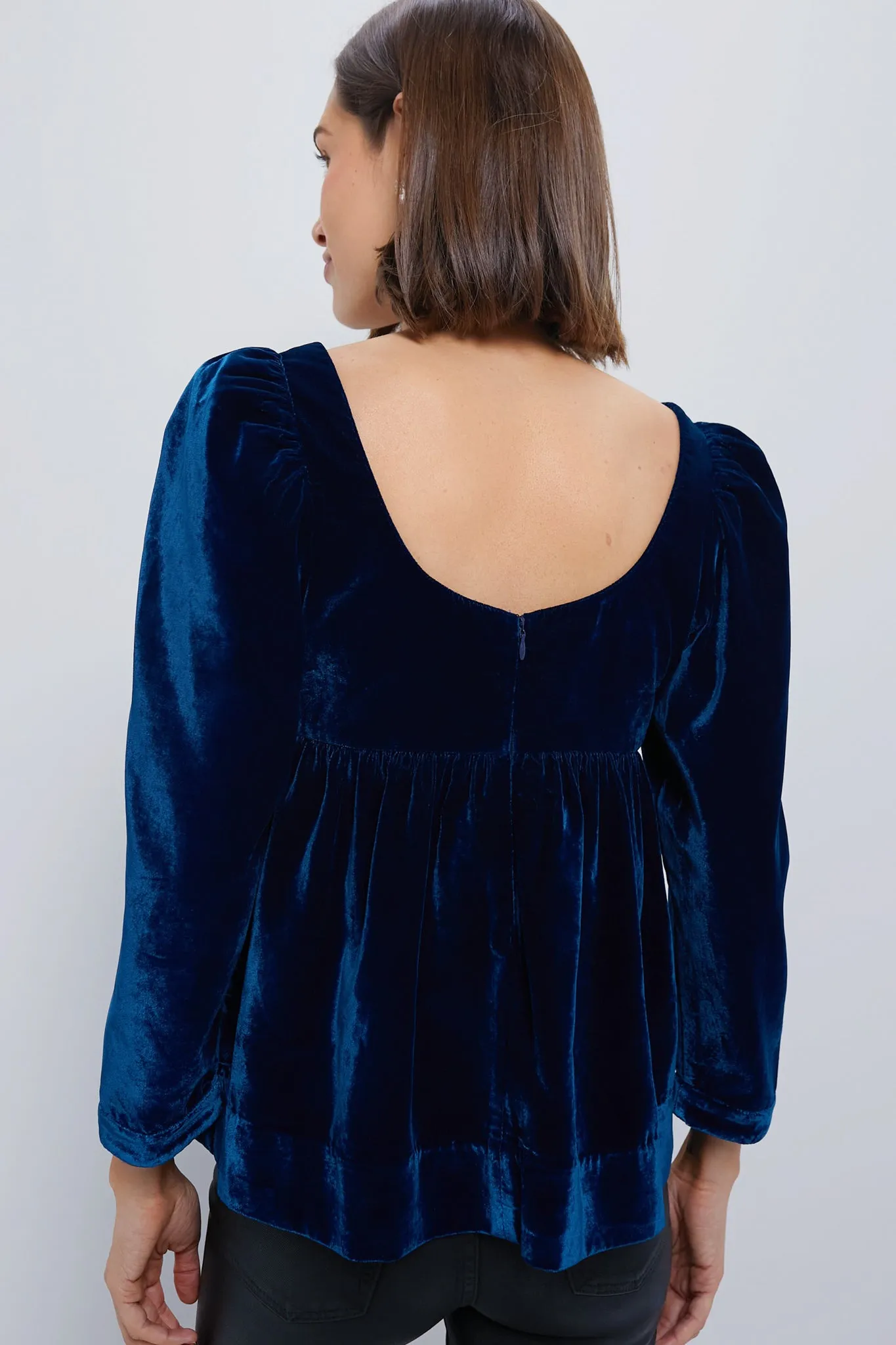 Sapphire Velvet Sweetheart Sue Blouse