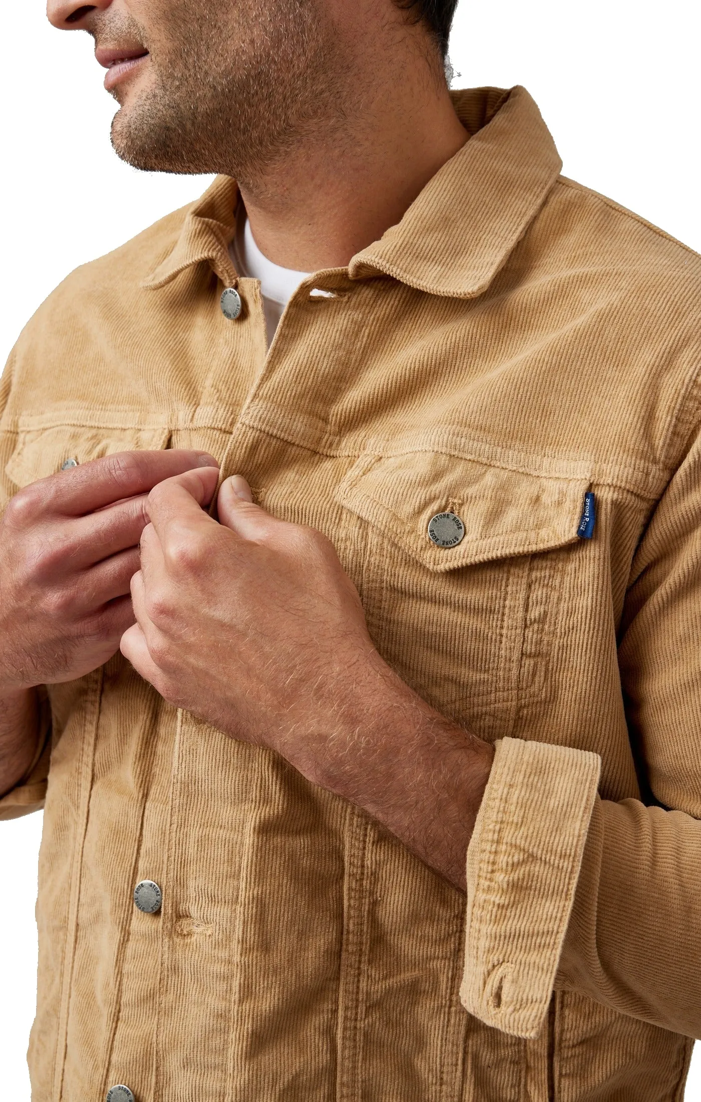 Stone Rose Corduroy Trucker Jacket