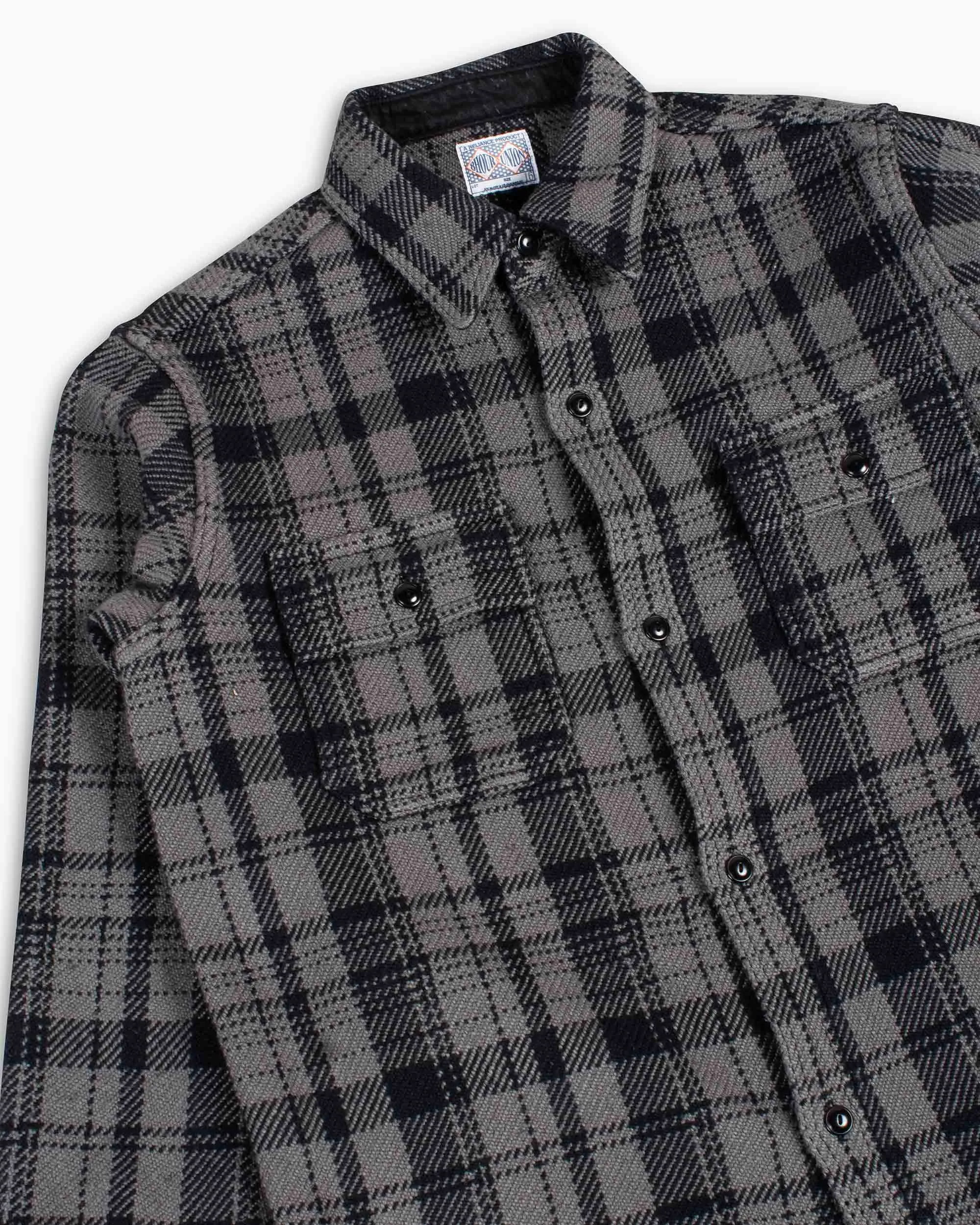 The Real McCoy's MS22101 8HU Heavy Weight Flannel Shirt Grey