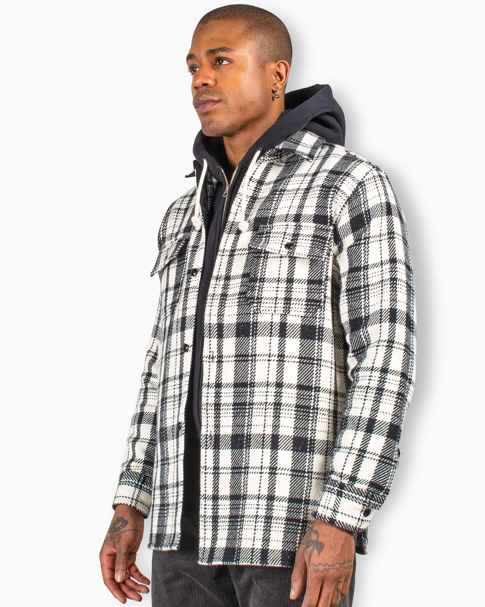 The Real McCoy's MS22101 8HU Heavy Weight Flannel Shirt White