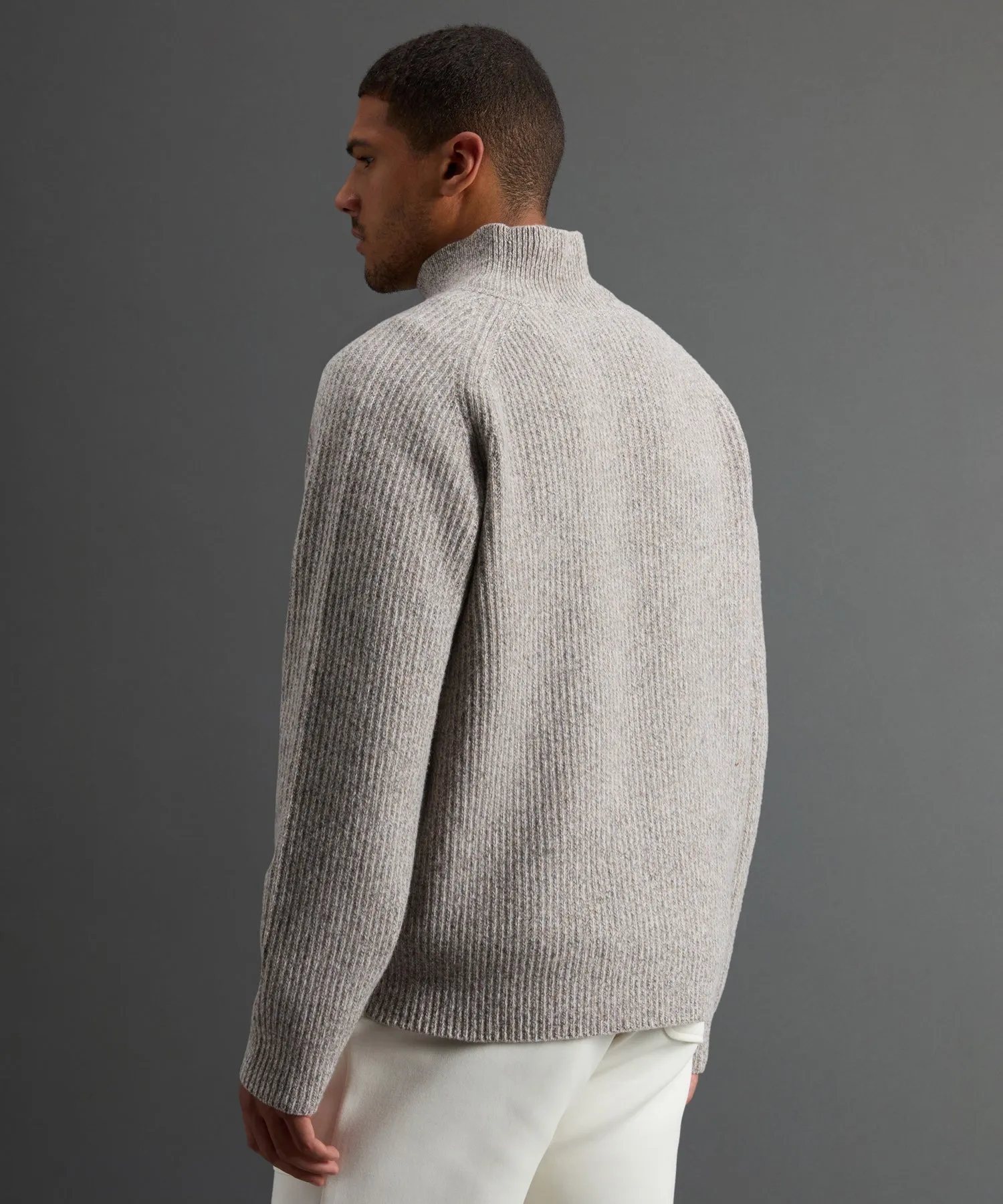 Todd Snyder X Woolrich Mouliné Turtleneck in Grey