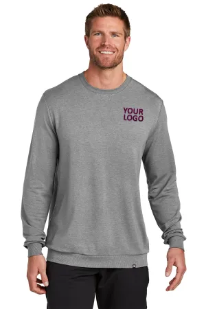 TravisMathew Custom Crew Sweatshirts, Light Grey Heather