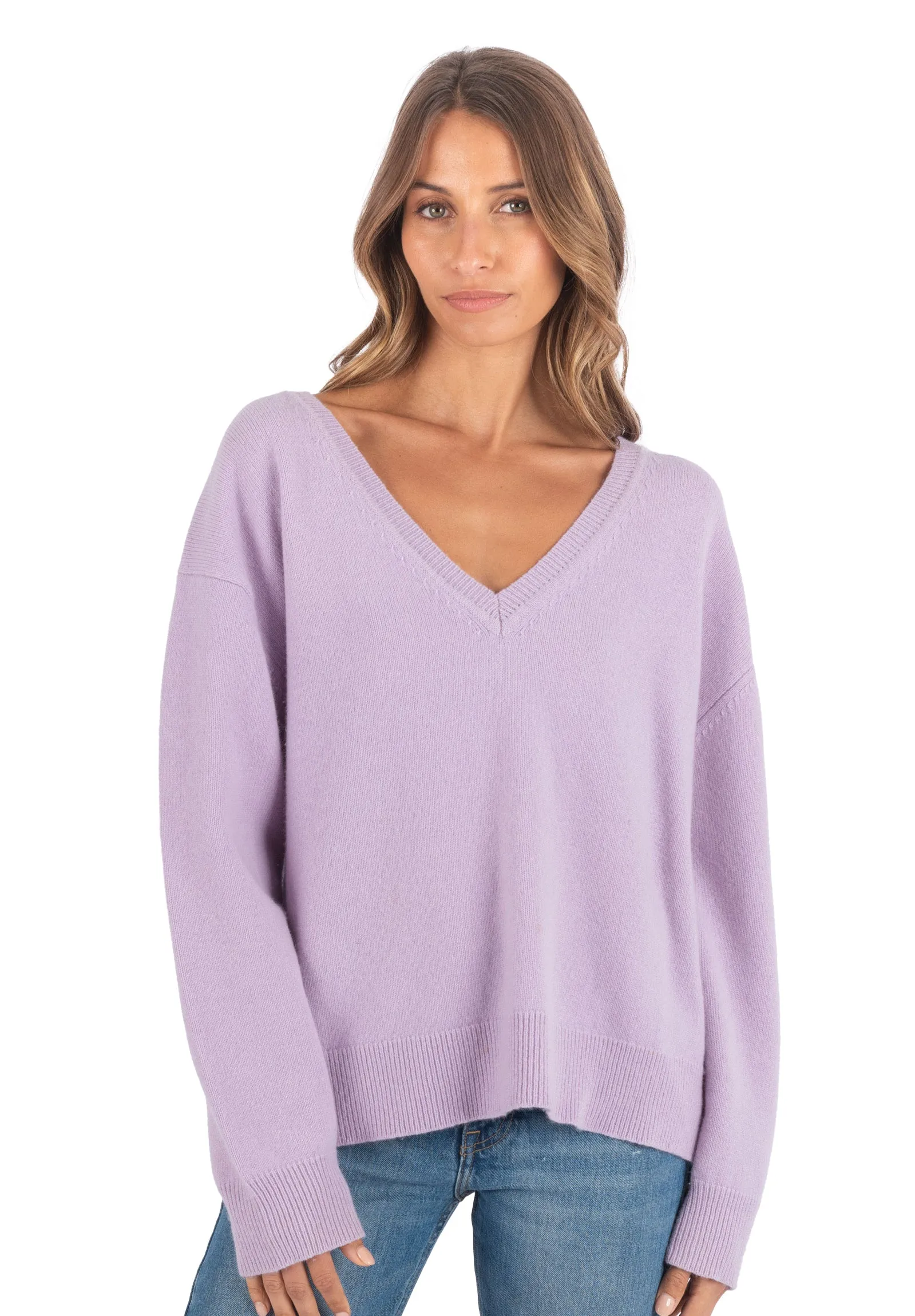 Valentina Lilac Oversized Merino Wool Sweater