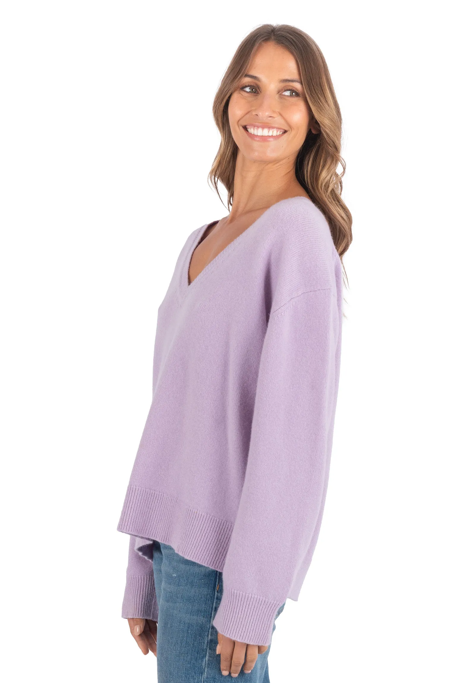 Valentina Lilac Oversized Merino Wool Sweater