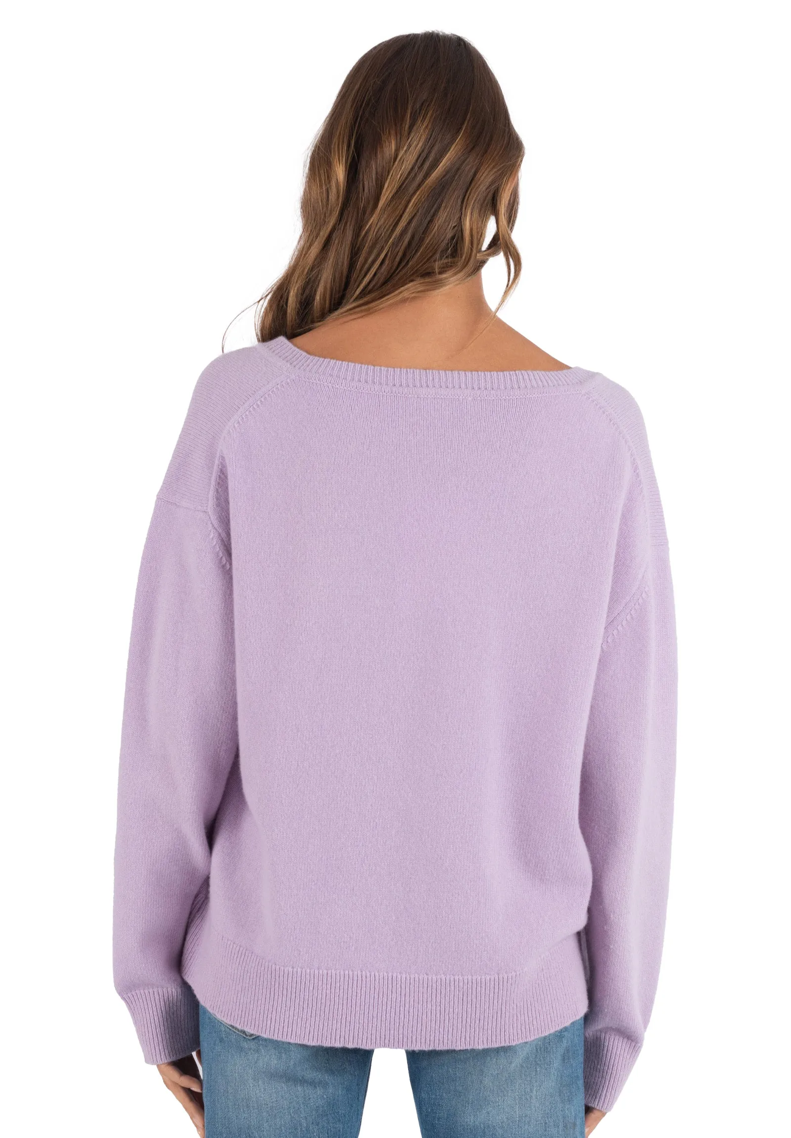 Valentina Lilac Oversized Merino Wool Sweater