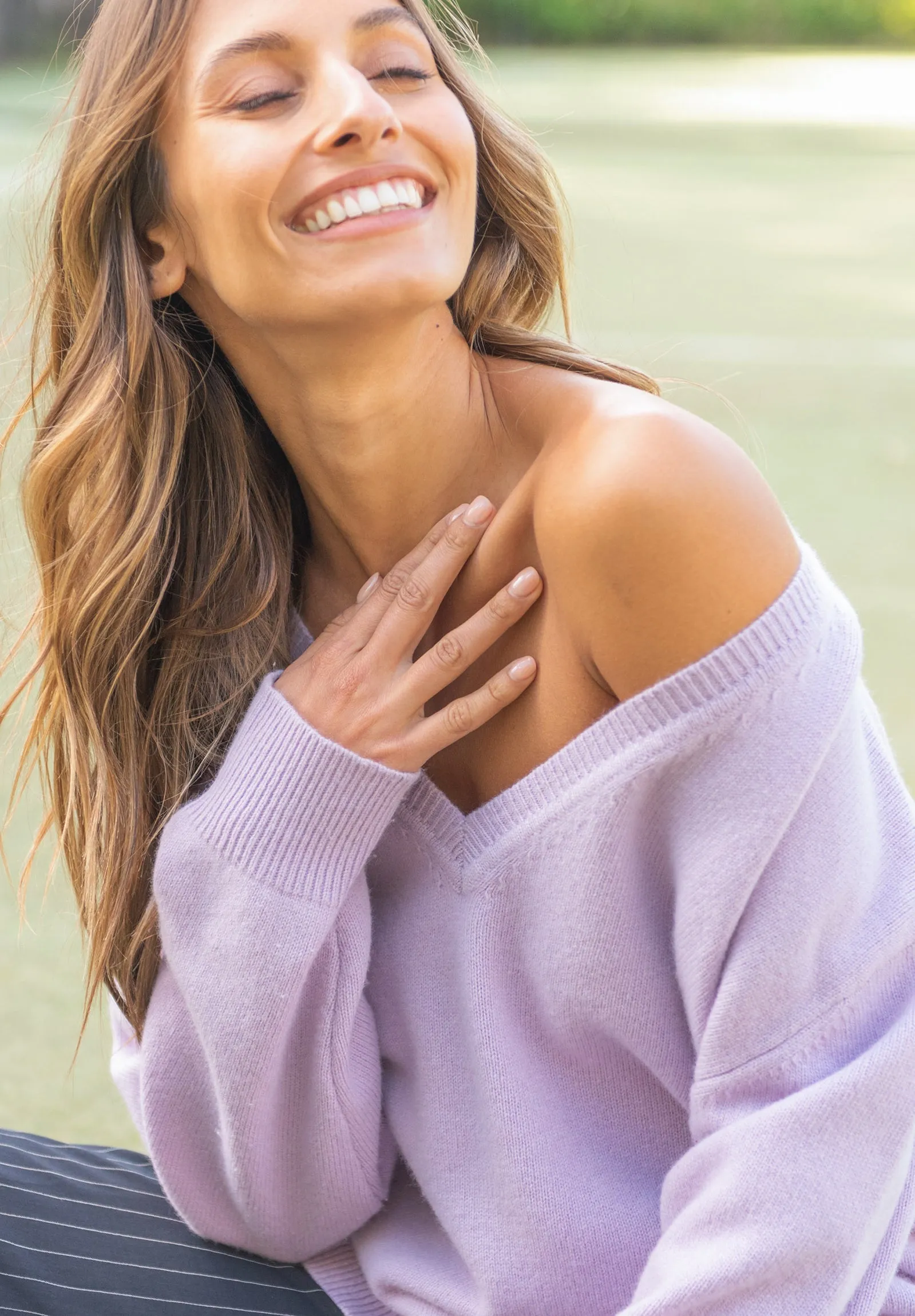 Valentina Lilac Oversized Merino Wool Sweater