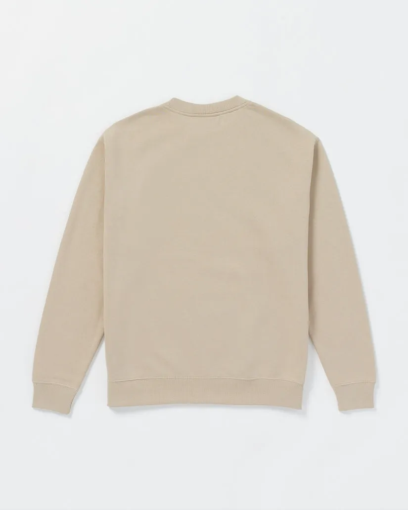 Volcom Watanite Crew Sweatshirt - LIGHT KHAKI