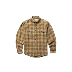 Wolverine Glacier Heavyweight Flannel Work Shirt Coyote Plaid