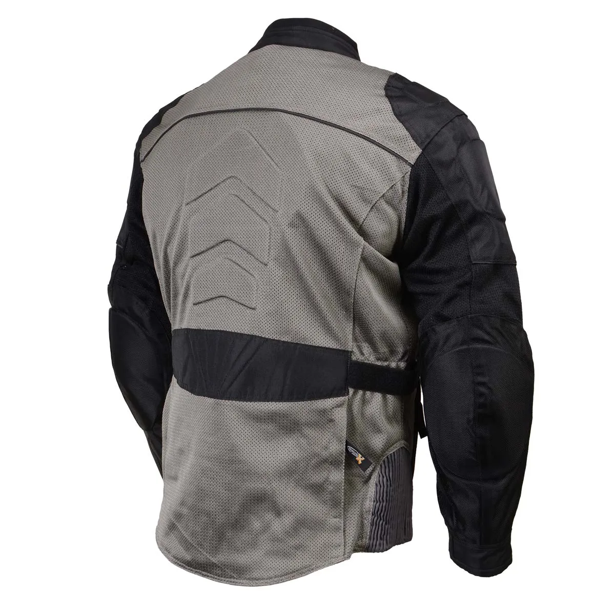 Xelement XS8162 Men's 'Venture' All Season Black with Grey Tri-Tex and Mesh Motorcycle Jacket with X-Armor